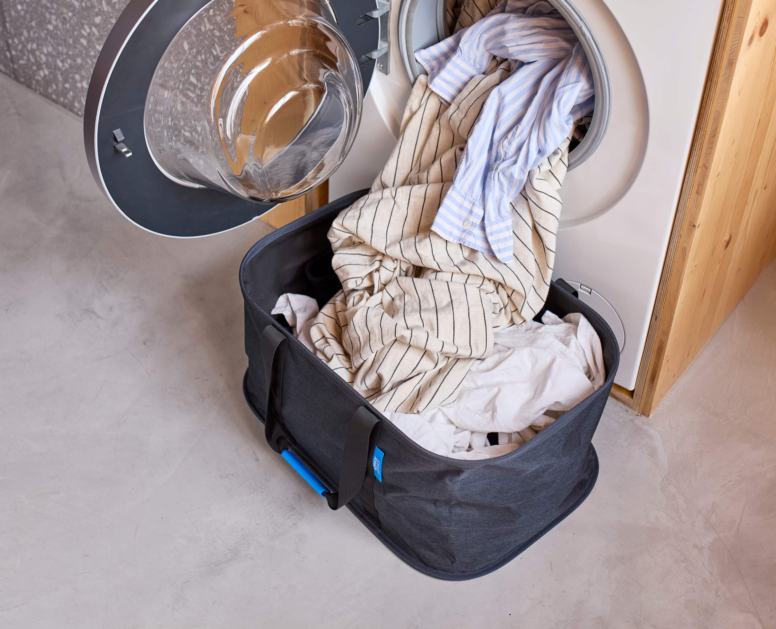 Hold-All™ Black Collapsible 35L Laundry Basket